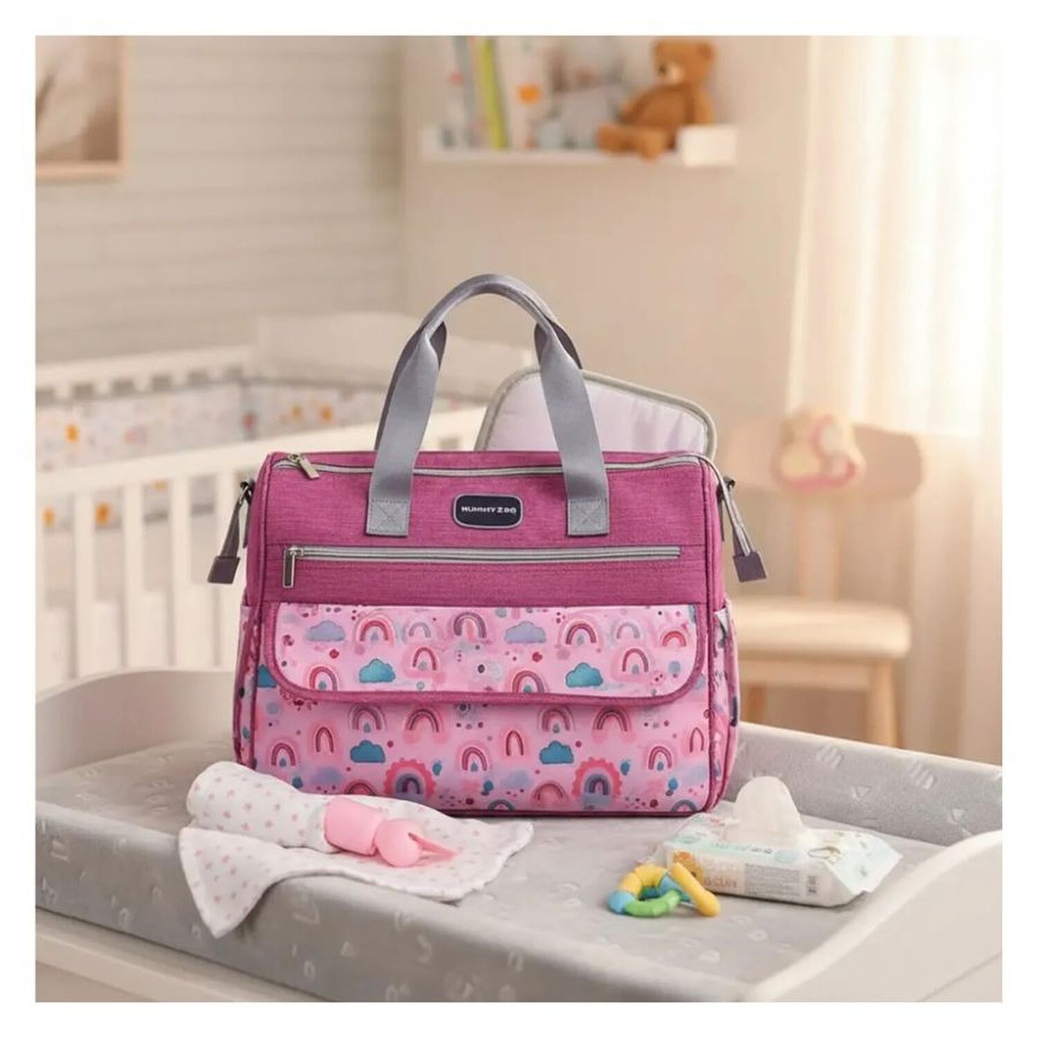Pa&ntilde;alera Bolso Multifuncional Organizador Rosa image number 2.0