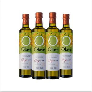 Aceite De Oliva Extra Virgen Olave Organico 4 X 500 Ml