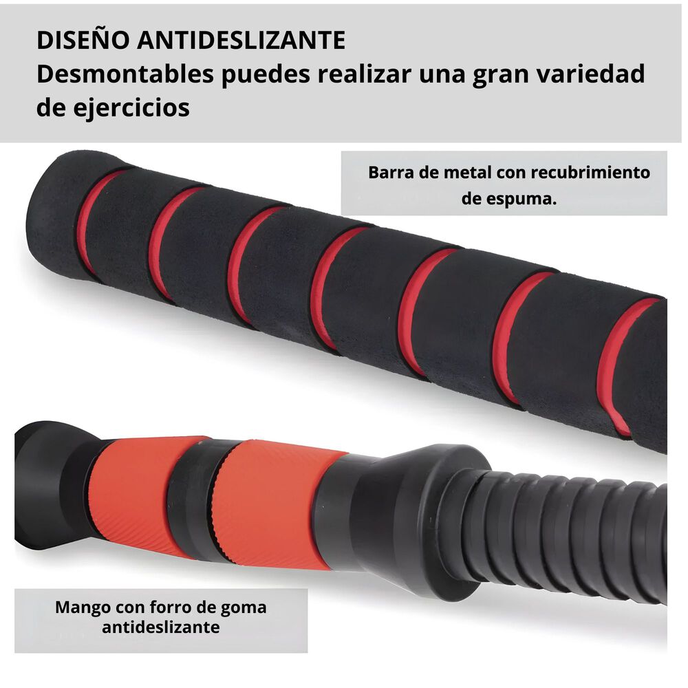 Mancuernas 40 Kg Barra Ajustables 3 En 1 image number 5.0