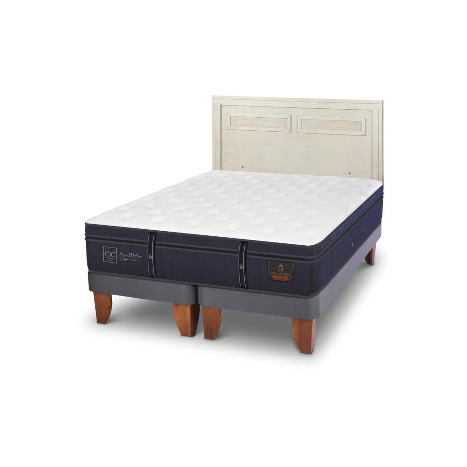 Cama Europea Cic Linea Premium / King / Base Dividida + Respaldo image number 4.0