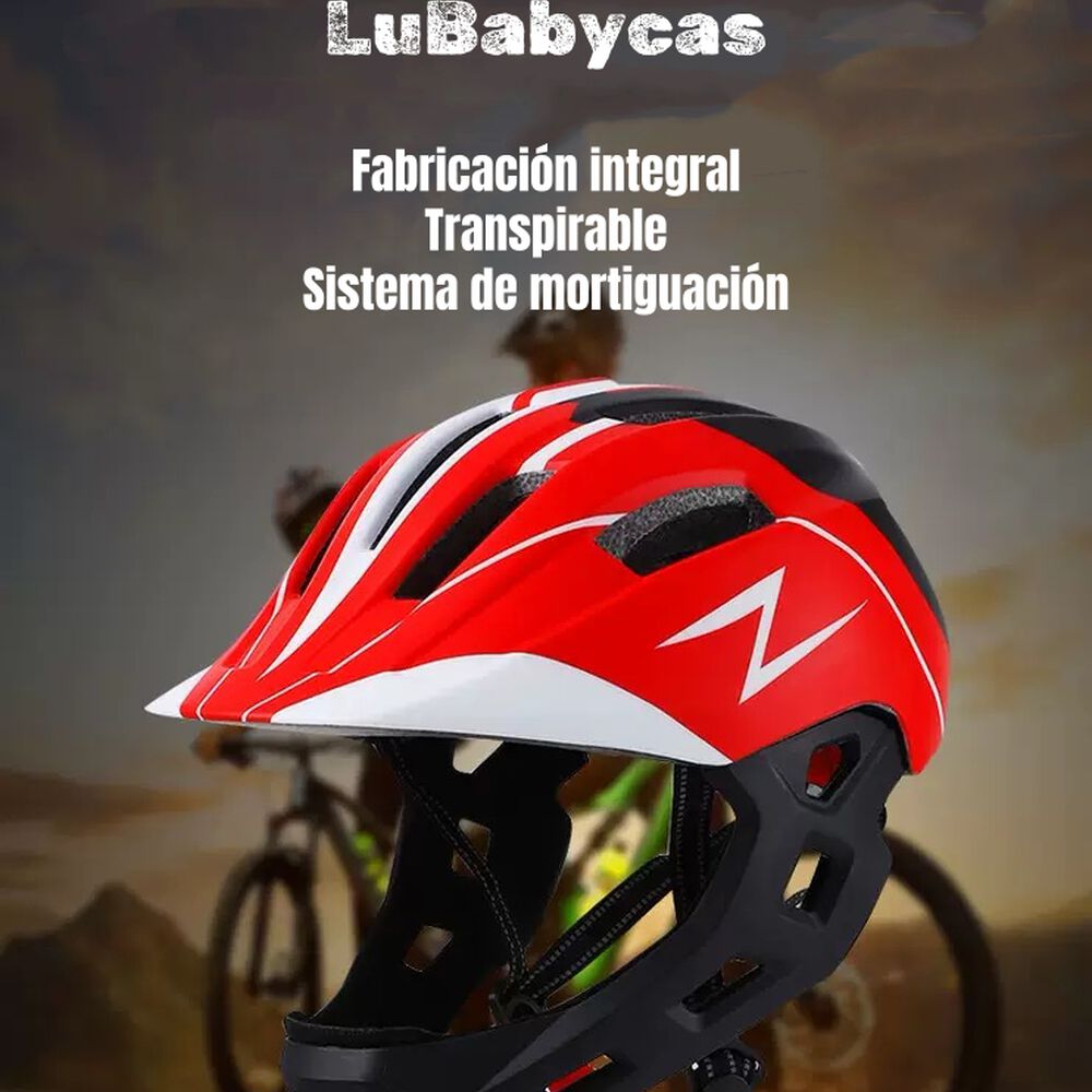 Casco Integral Infantil Bici 2 En 1 Slight Negro Lubabycas image number 2.0