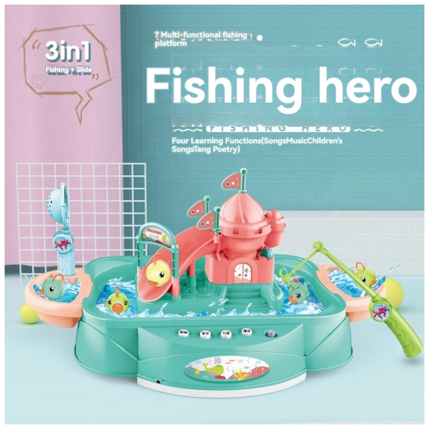 Juguete De Pesca Electronico Con Agua Y Sonidos Infantil image number 0.0