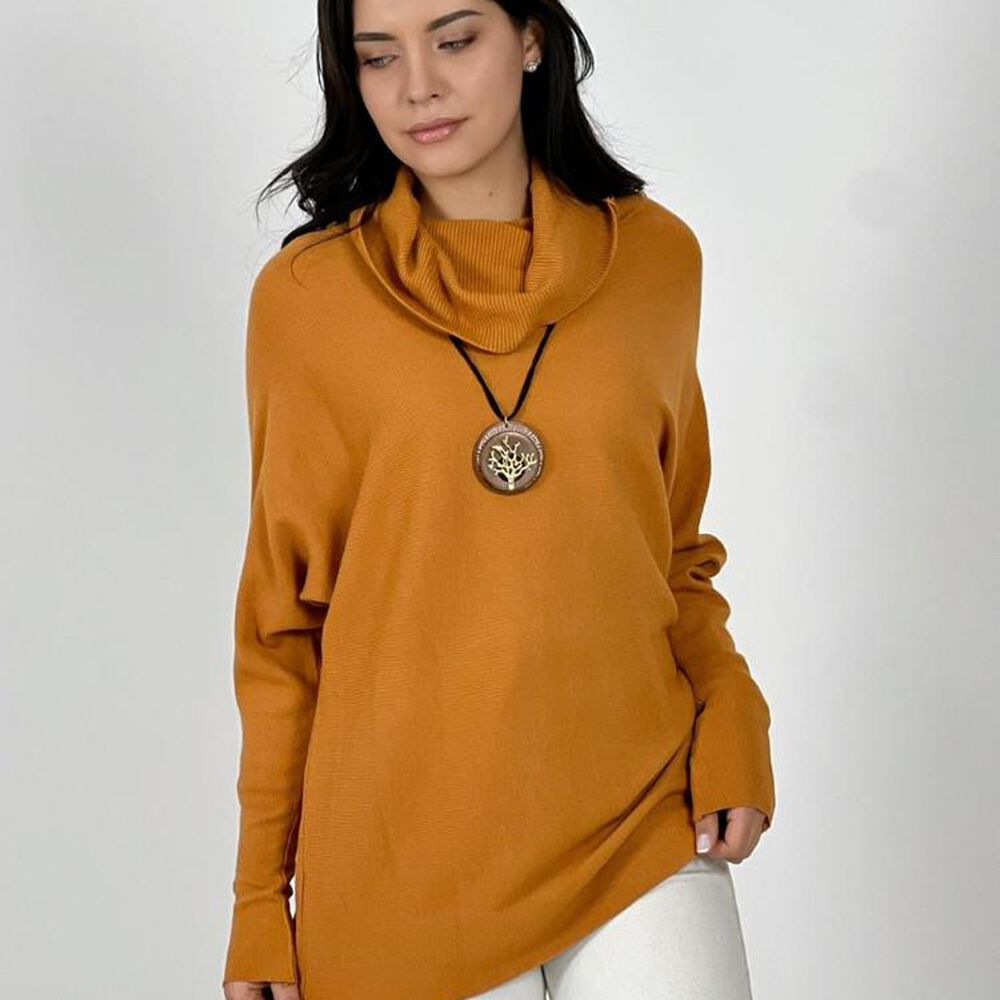 Sweater Spandex De Lana Cuello Alto image number 7.0