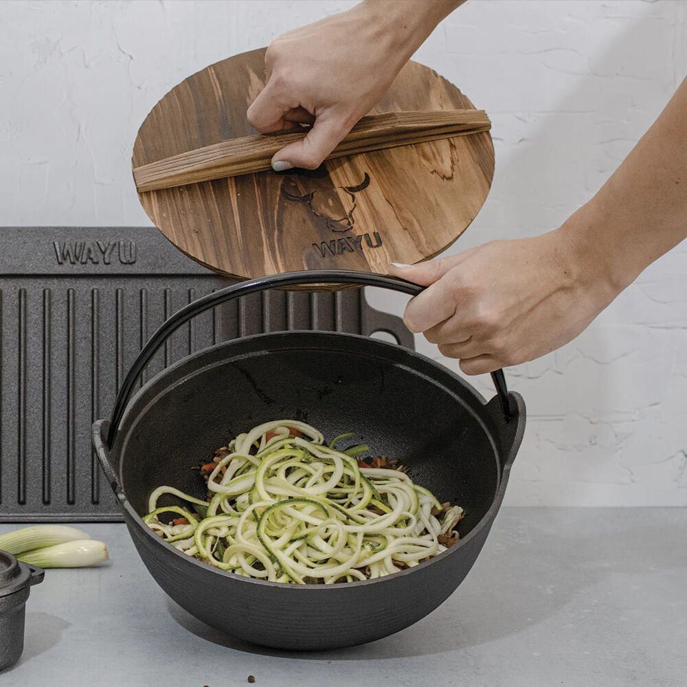 Olla Con Tapa Fe Madera Wayu Iron Cast 25 Cm Cocina Parrilla image number 2.0
