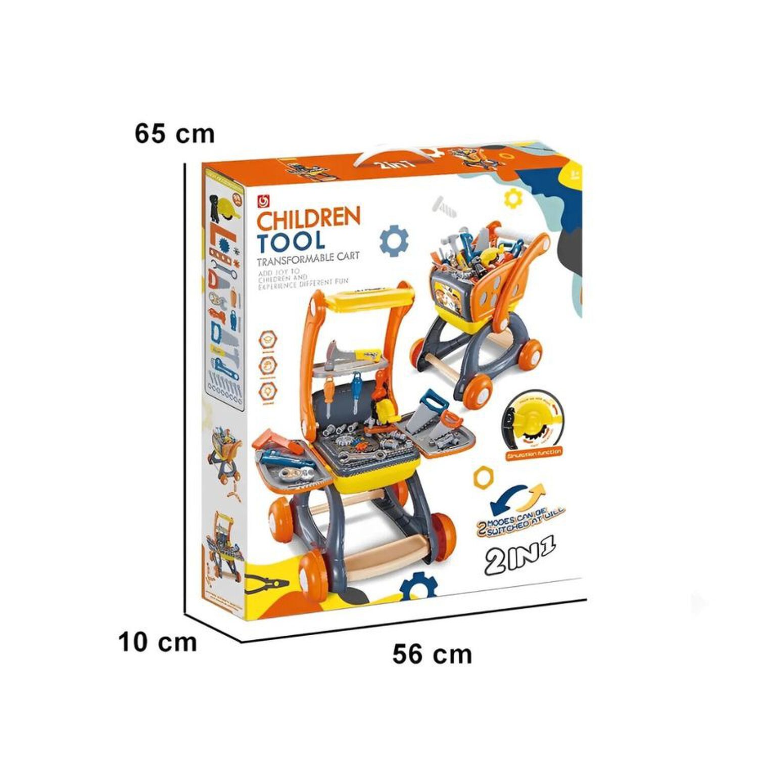 Set Herramientas Juguete 2 En 1 Carrito Did&aacute;ctico Ni&ntilde;os image number 1.0