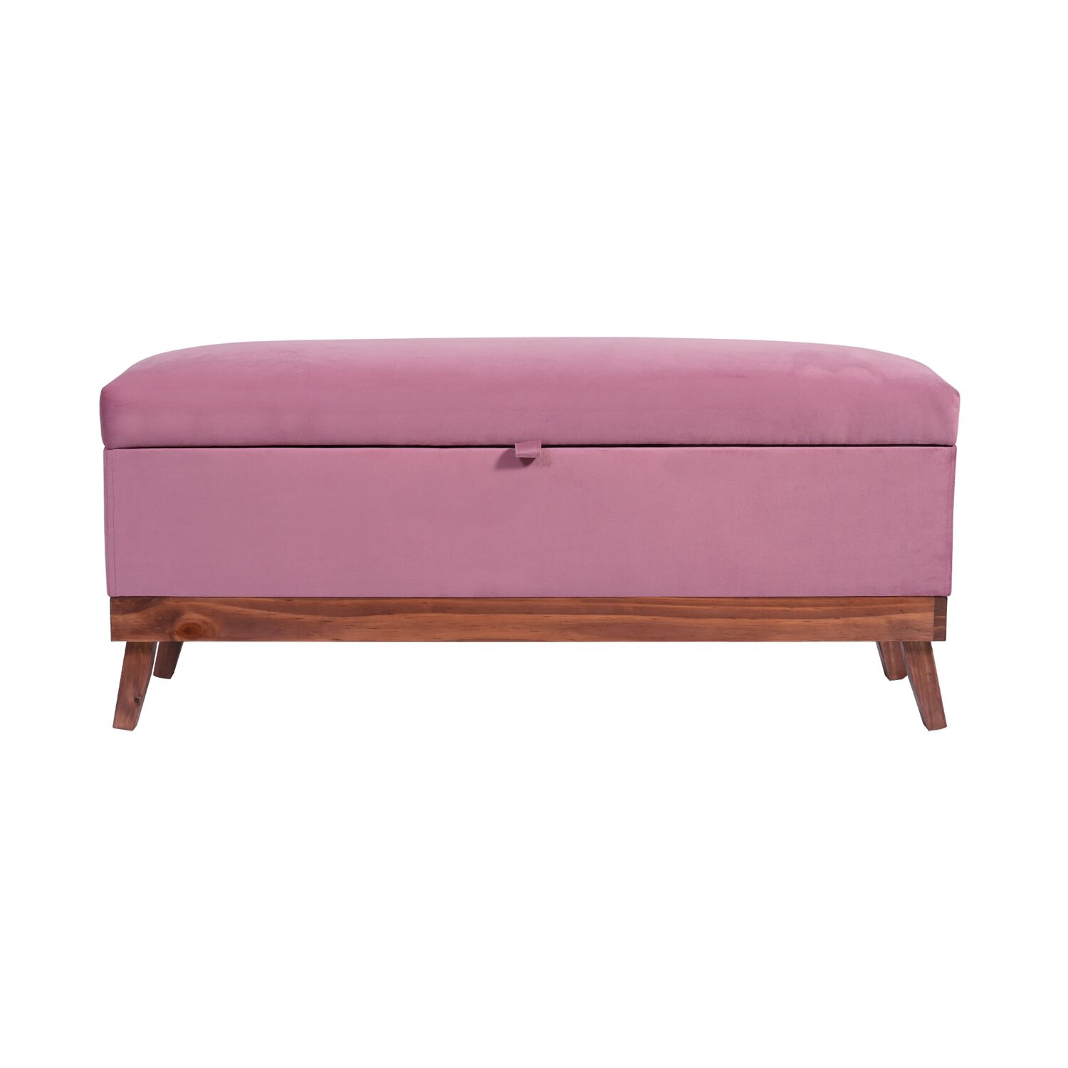 Banqueta Con Ba&uacute;l Incy Palo De Rosa Felpa 120x40x50 Cm M&aacute;xima Design image number 0.0