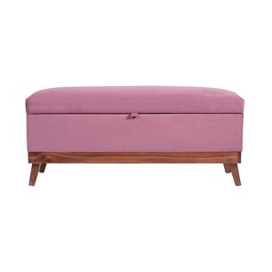 Banqueta Con Ba&uacute;l Incy Palo De Rosa Felpa 120x40x50 Cm M&aacute;xima Design