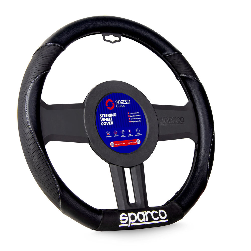 Cubre Volante Auto Sparco Pvc Base Plana Original Sps113 image number 1.0