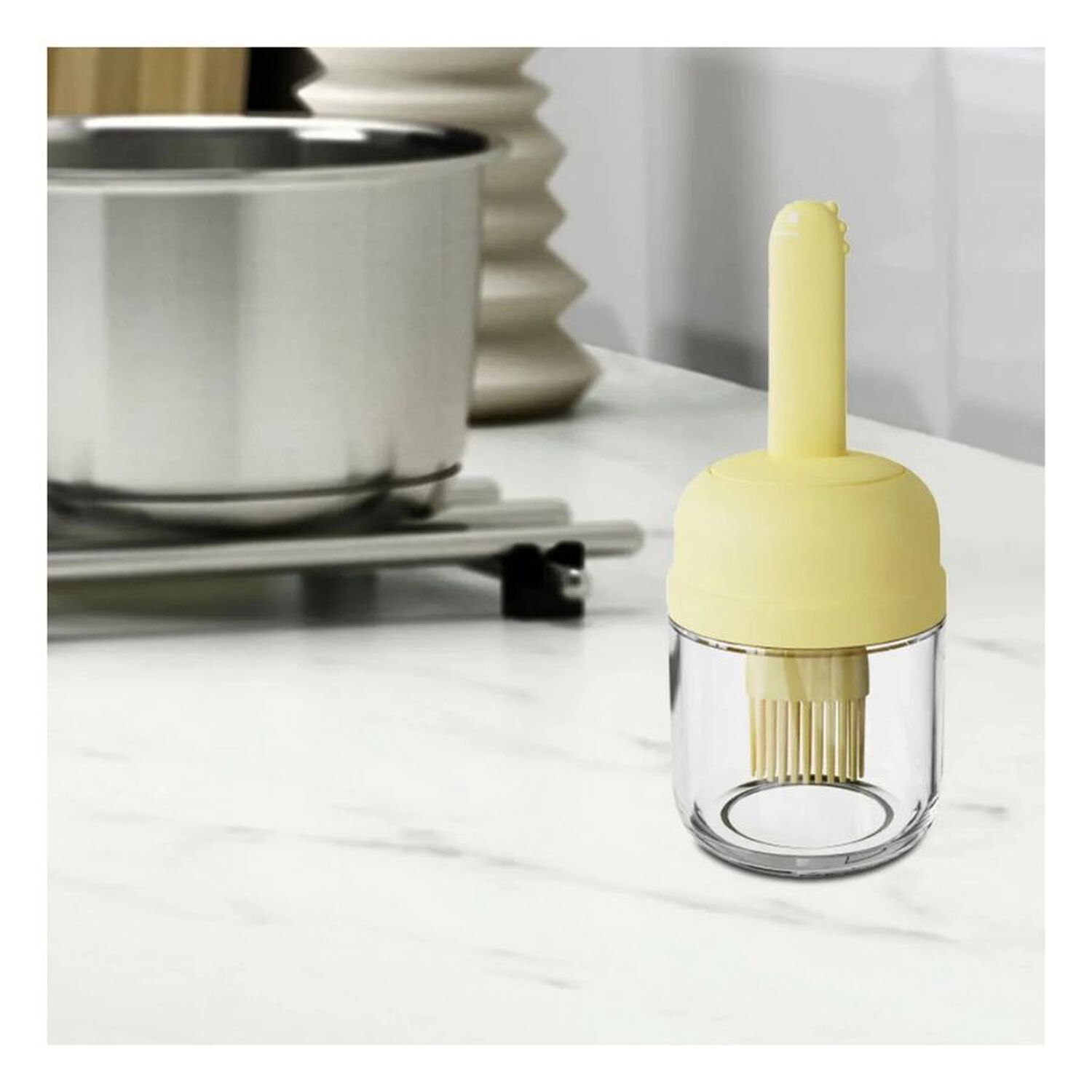 Dispensador De Aceite Vidrio Con Pincel Brocha Silicona Cocina image number 2.0