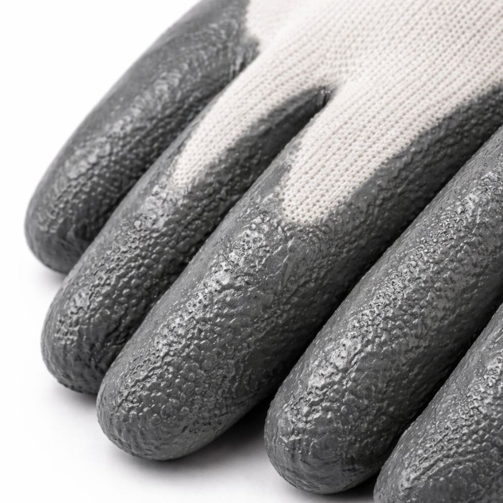 Guante Palma Goma Talla S Para Jardineria Construccion Blanco image number 1.0