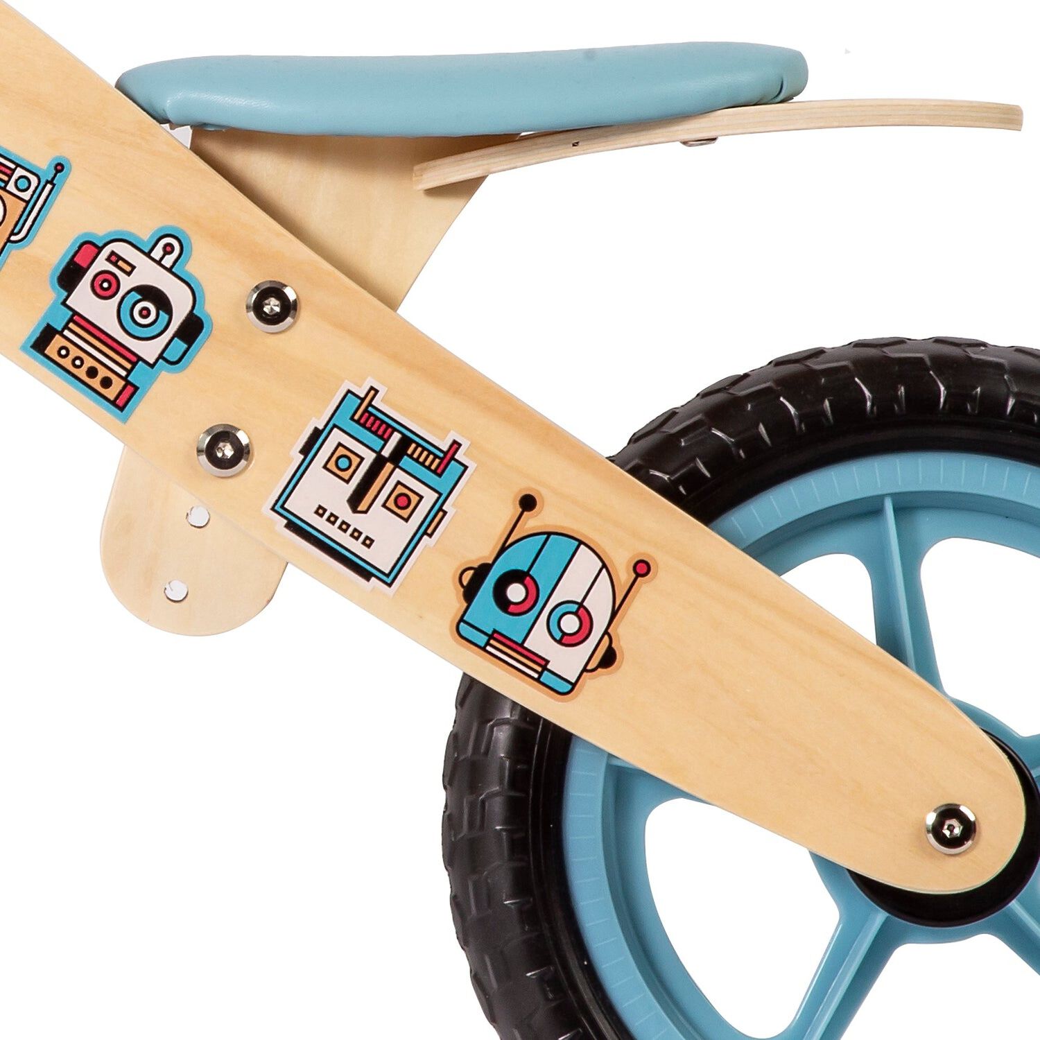 Bicicleta De Equilibrio Aprendizaje Madera Robot Celeste Bebesit image number 5.0