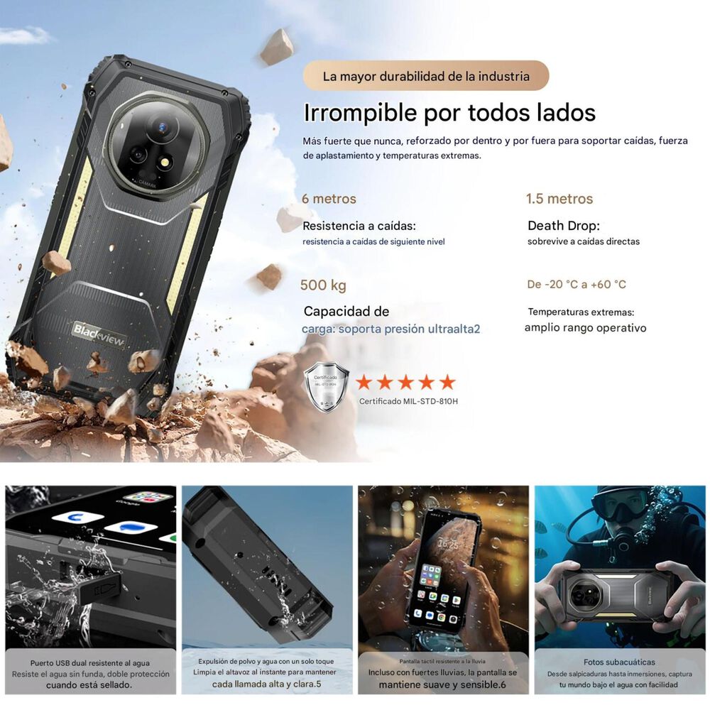Blackview Xplore 2 - Celular Satelital 5g 20000mah 12+256gb image number 9.0