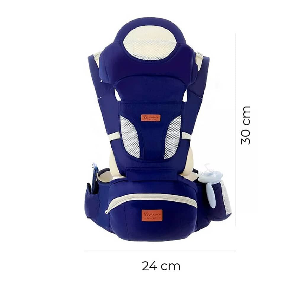 Portabebes Ergonomico Con Soporte Y Bolso Azul image number 1.0