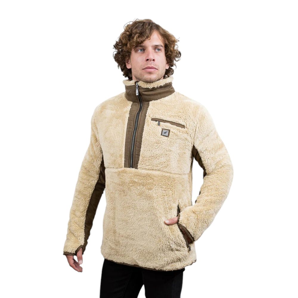 Poler&oacute;n Shaggy Lander Taupe Hombre Falcone image number 2.0