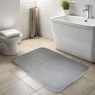 Alfombra De Ba&ntilde;o Nautica Home Ultra Suave 50x80cm Gris Claro