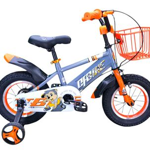 Bicicleta Aro 12 Infantil Cfbike Gris/naranjo