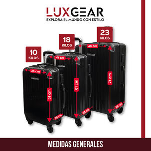 Maletas 10 15 23kg Luxgear Set X3 Maletas Viaje Antigolpes