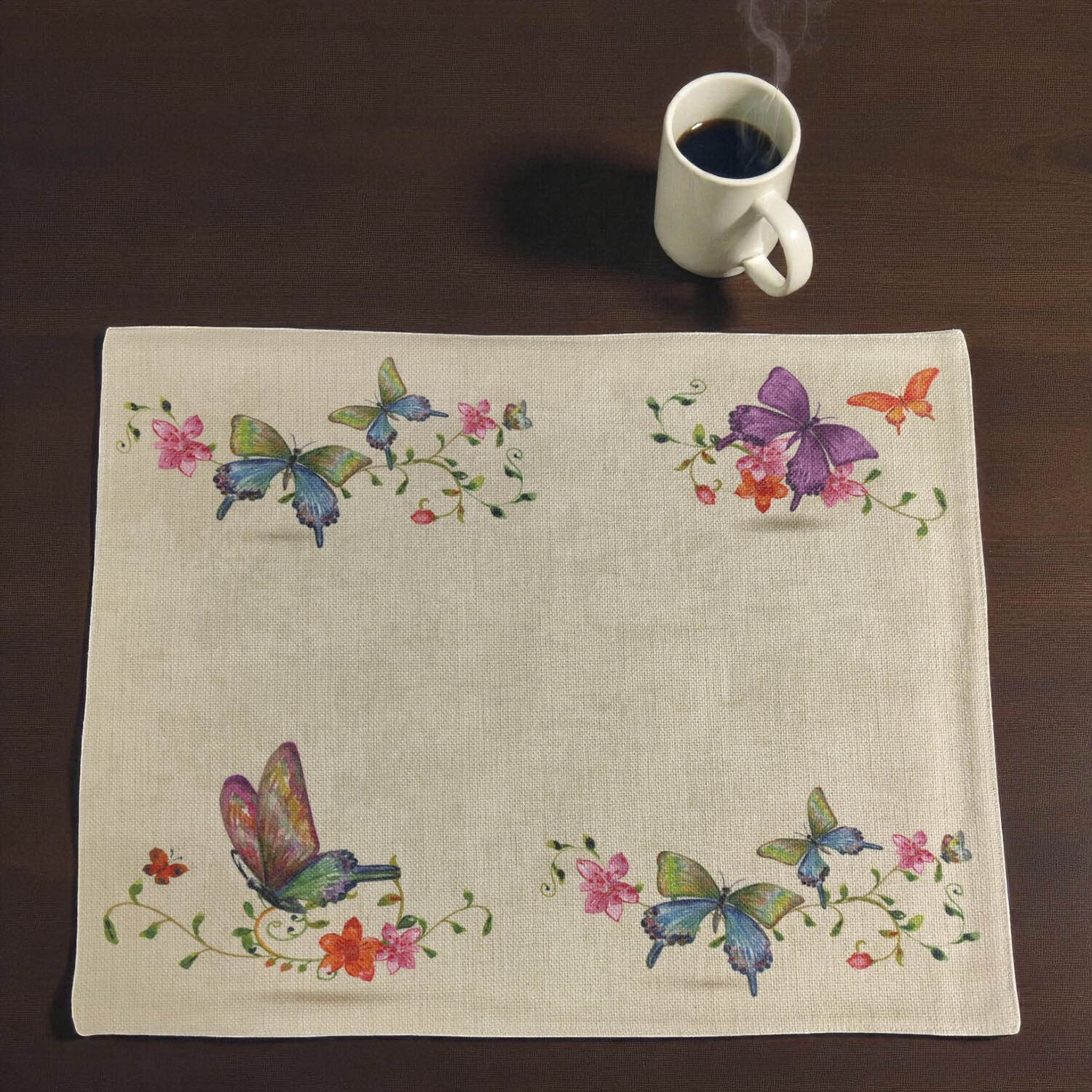 Set 6 Individuales De Lino 35x45 Repelente A Liquido-antimancha Md18 image number 0.0