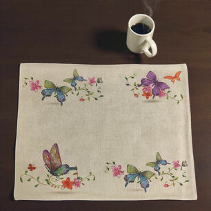 Set 6 Individuales De Lino 35x45 Repelente A Liquido-antimancha Md18