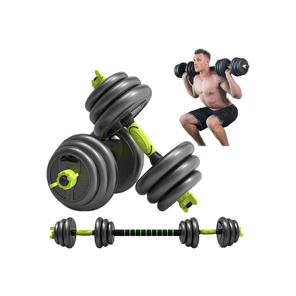 Juego De Mancuernas De 40 Kg Con Barra Union Light Green image number 0.0