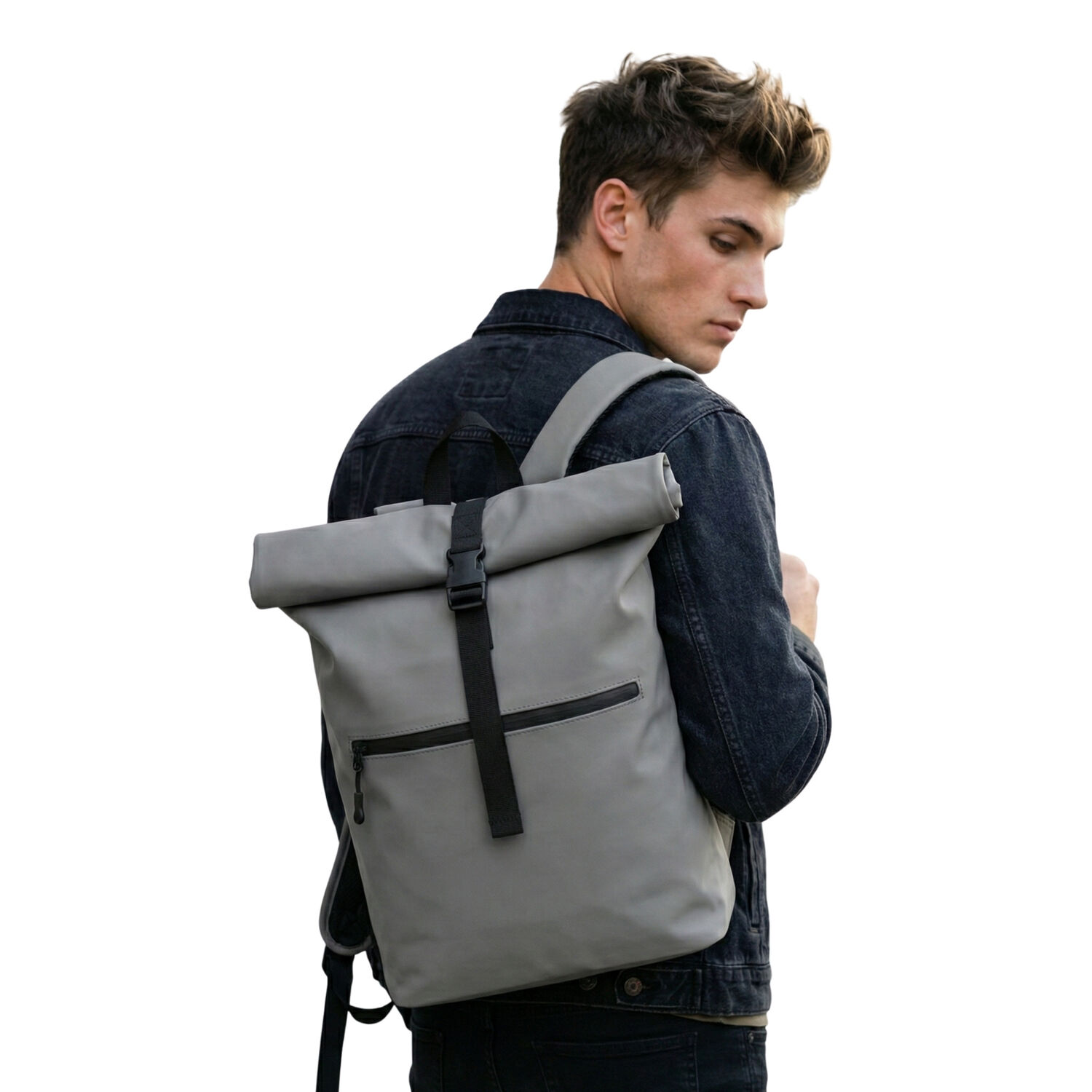 Mochila Urbana Roll Top Impermeable Porta Laptop Zeus image number 2.0