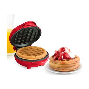 Mini Waflera Reposter&iacute;a El&eacute;ctrica Redonda Wafles Rojo