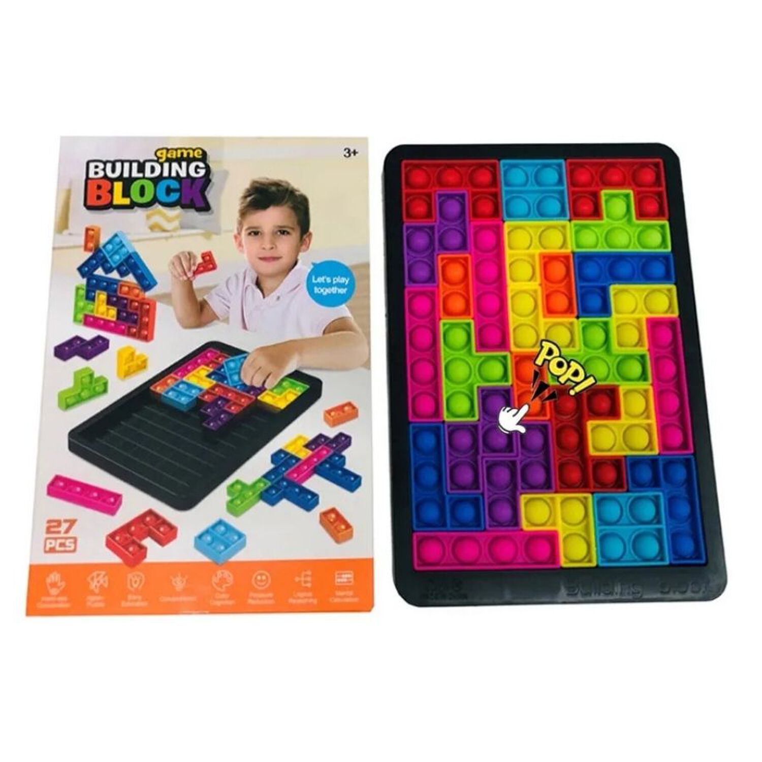Juego De 27 Bloques De Buliding Pop It Bubble Tetris image number 0.0