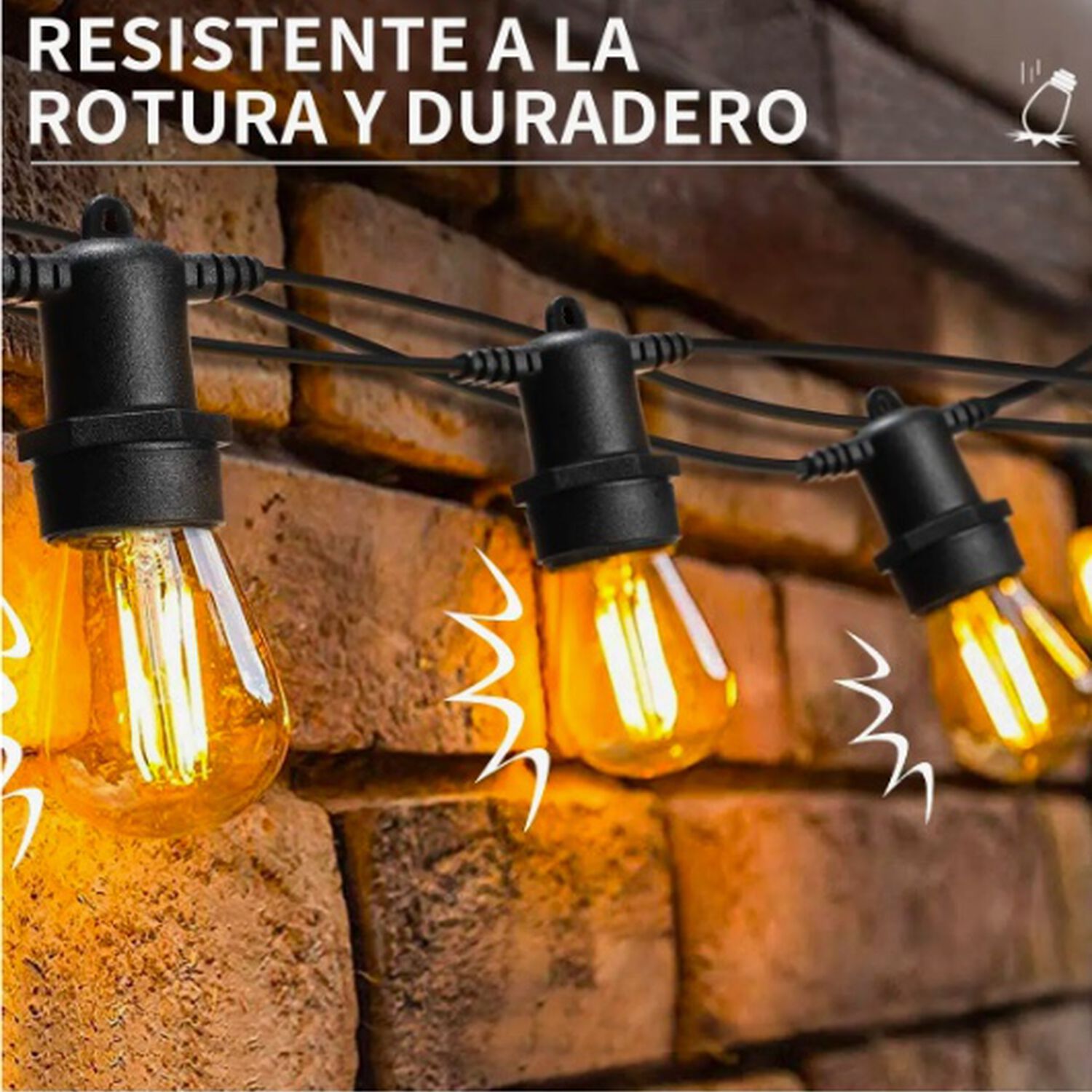 Guirnalda Solar 10 Led Ampolleta Calida 5 Mtrs image number 4.0