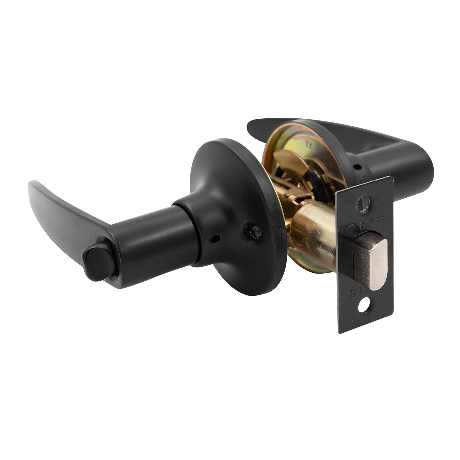 Cerradura Tubular Con Manilla Odis 203 Ba&ntilde;o - Negro image number 1.0
