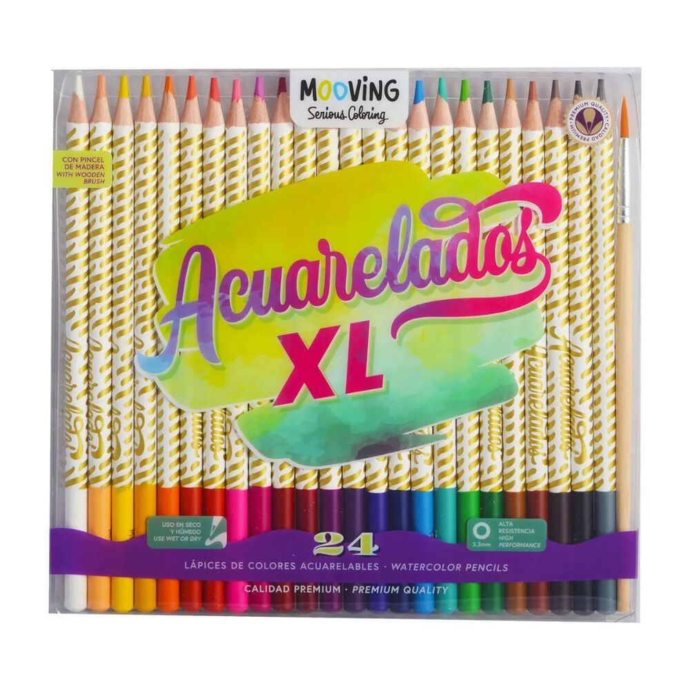Mooving 24 Lápices Colores Acuarelables Xl Premium image number 0.0