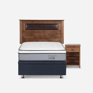 Cama Ba&uacute;l Rosen Indie / 1.5 Plazas / Base Normal + Set De Maderas