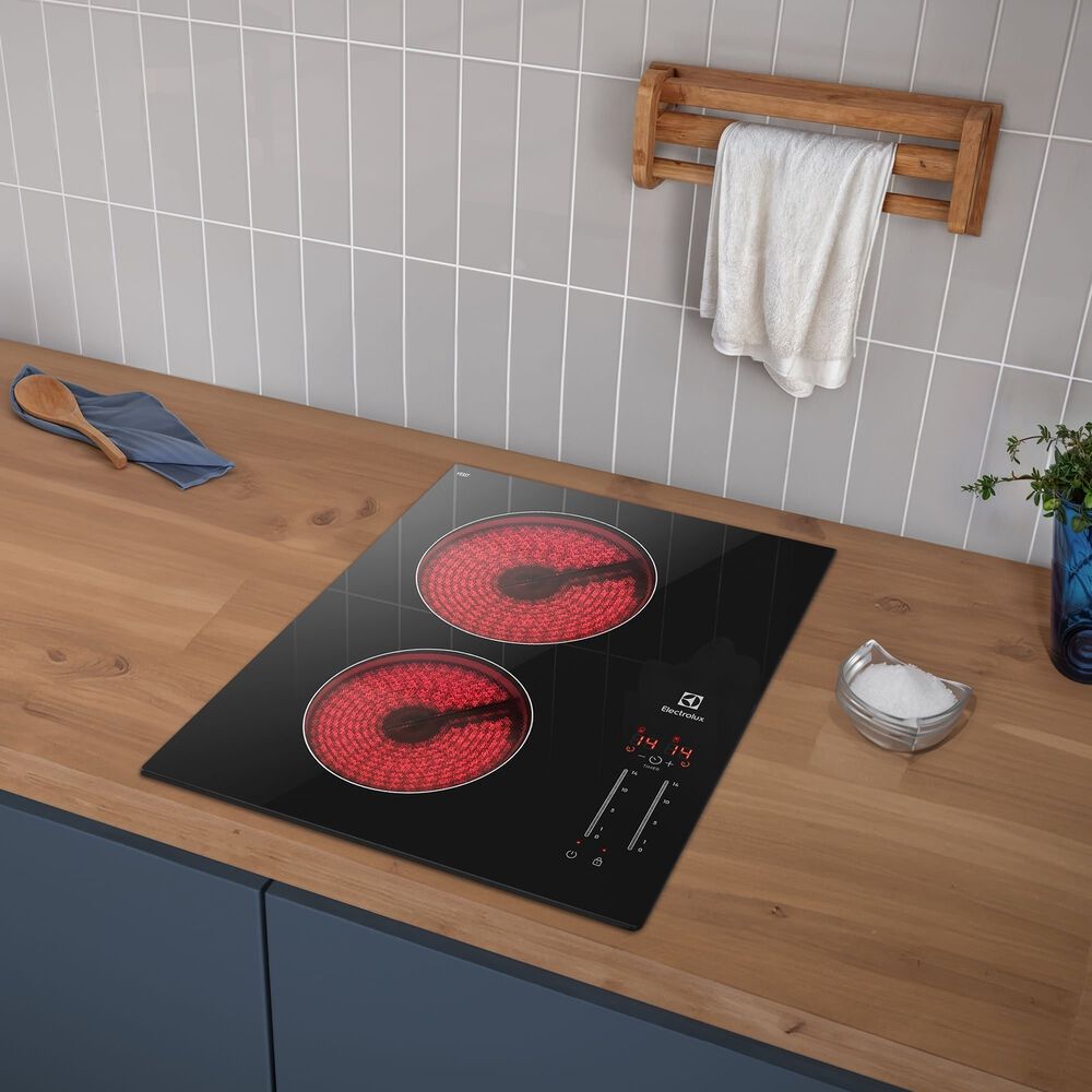 Encimera Eléctrica 2 Platos Vitrocerámica Panel Touch Ve3st image number 3.0