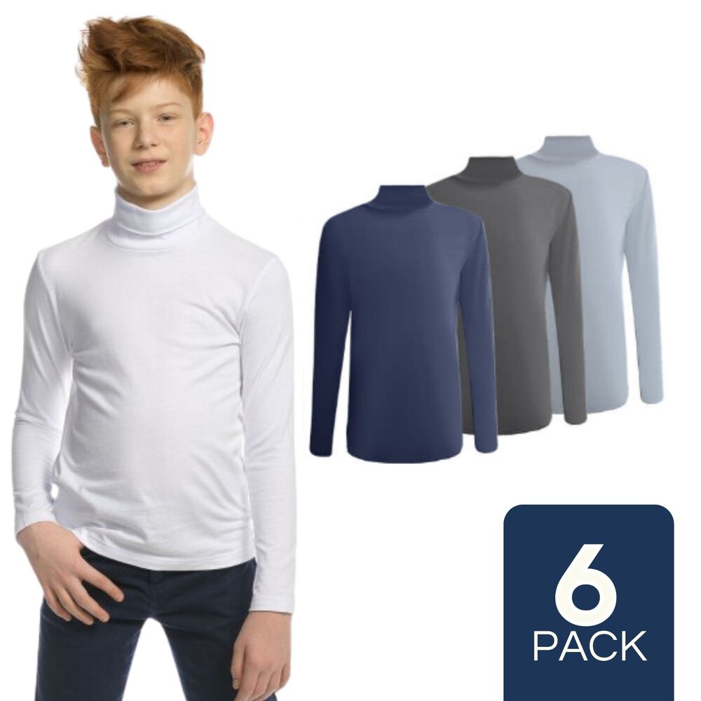 Pack 6 Camisetas Polera Beatle Polar Niño Primera Capa Manga Larga Surtido image number 0.0