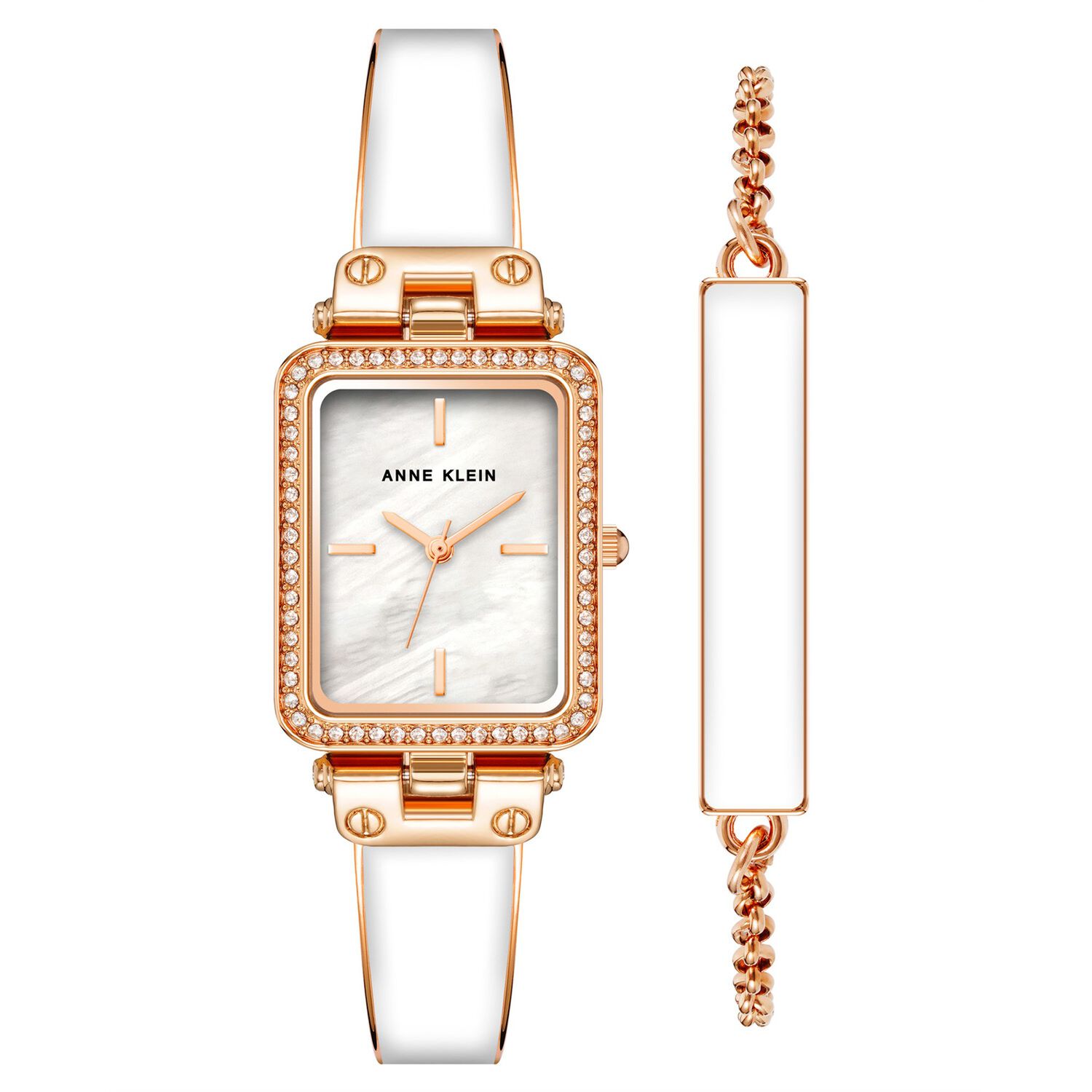 Reloj Anne Klein Ak/3898wtst Blanco Mujer