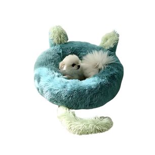 Cama Redonda Tipo Orejas Perros Y Gatos 50cm Antideslazante