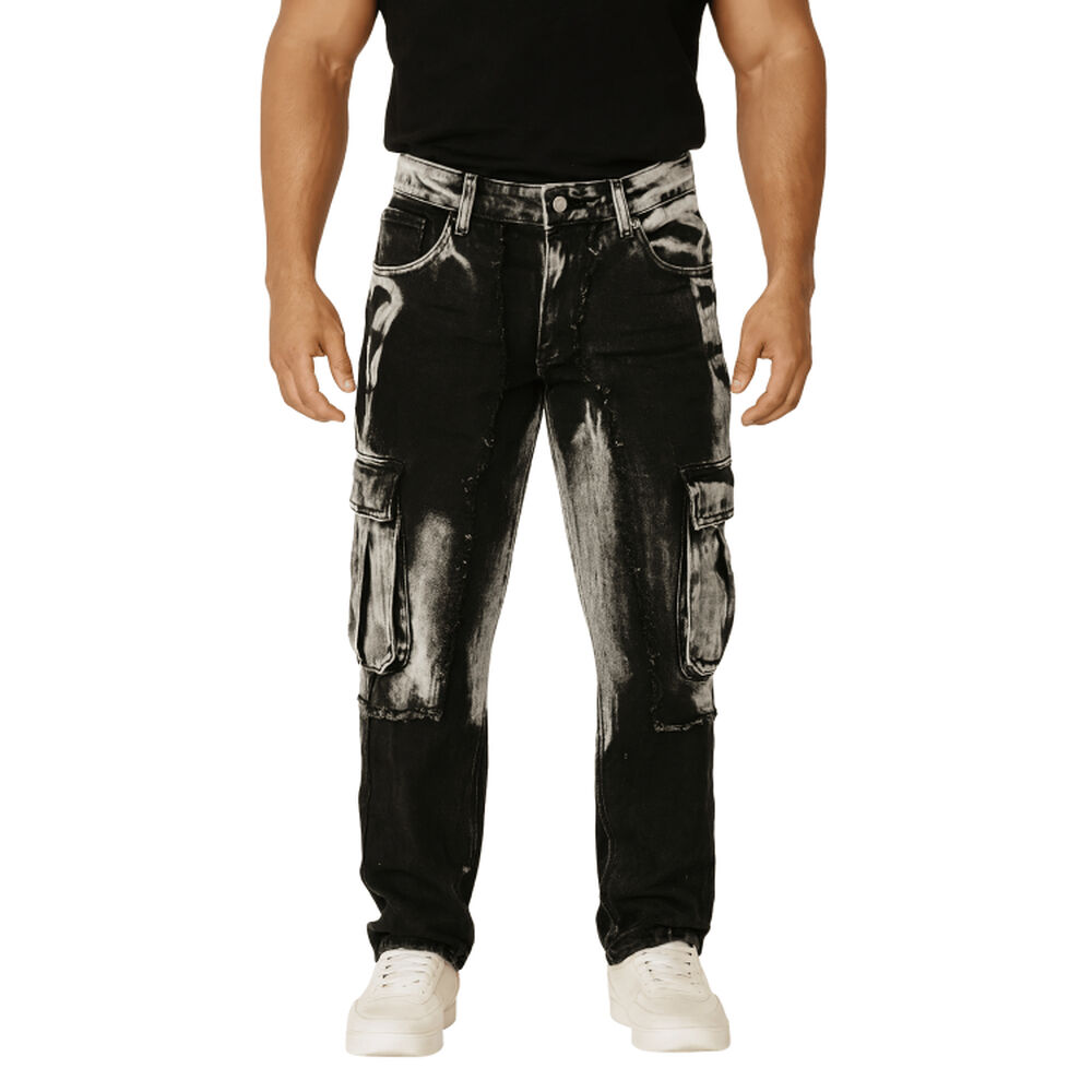 Pantalon Cargo Acid Wash Hombre Spain image number 1.0
