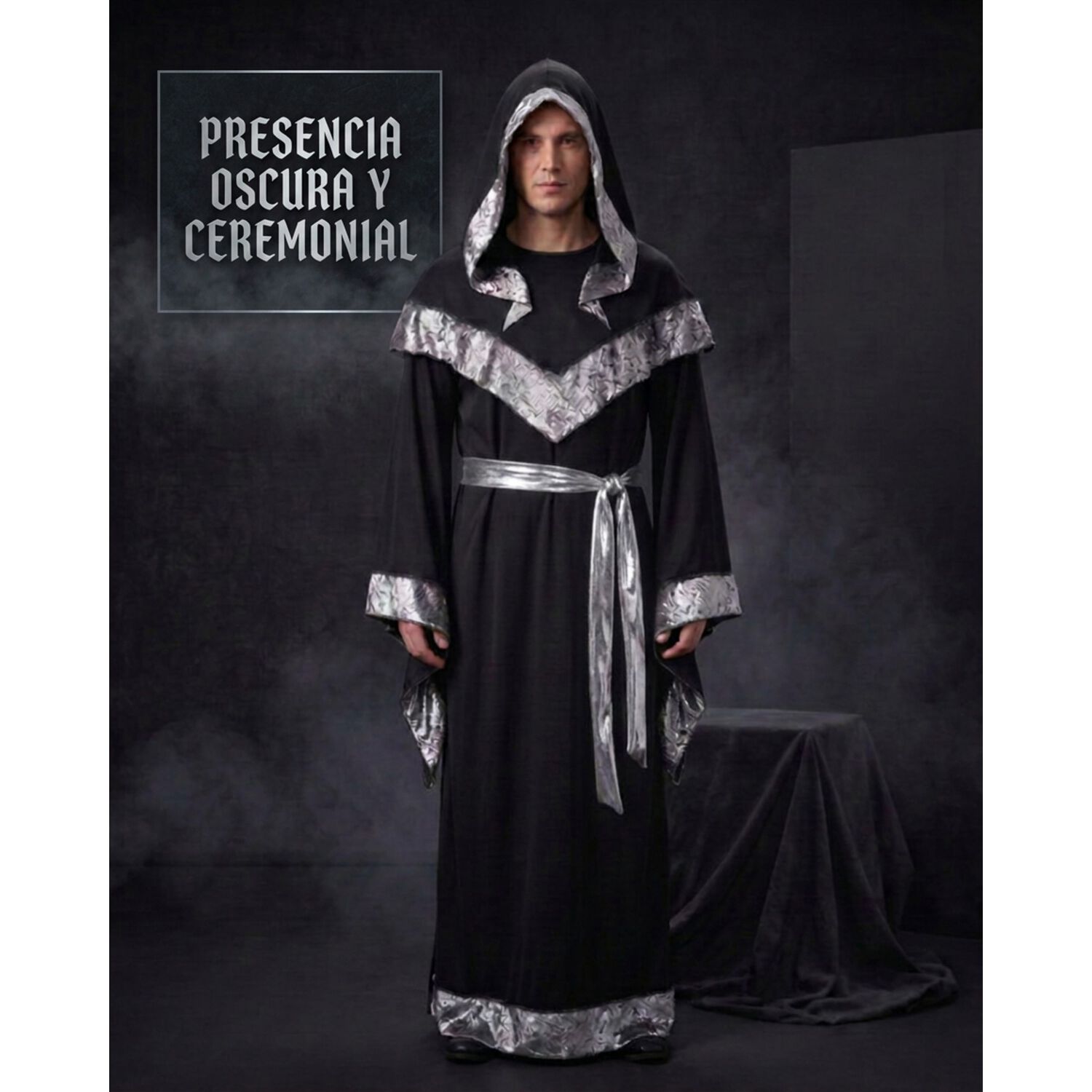 Disfraz Cosplay Mago Medieval Monje image number 2.0