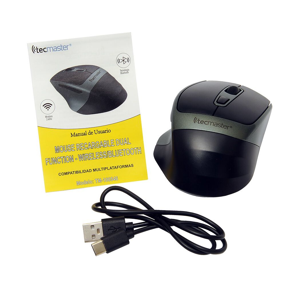 Mouse Ergonómico Dual Bluetooth E Inalámbrico Recargable image number 2.0