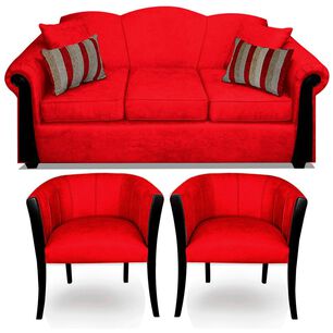 Juego De Living Elegant Detail Michigan 3c+ Sitiales / 5 Cuerpos