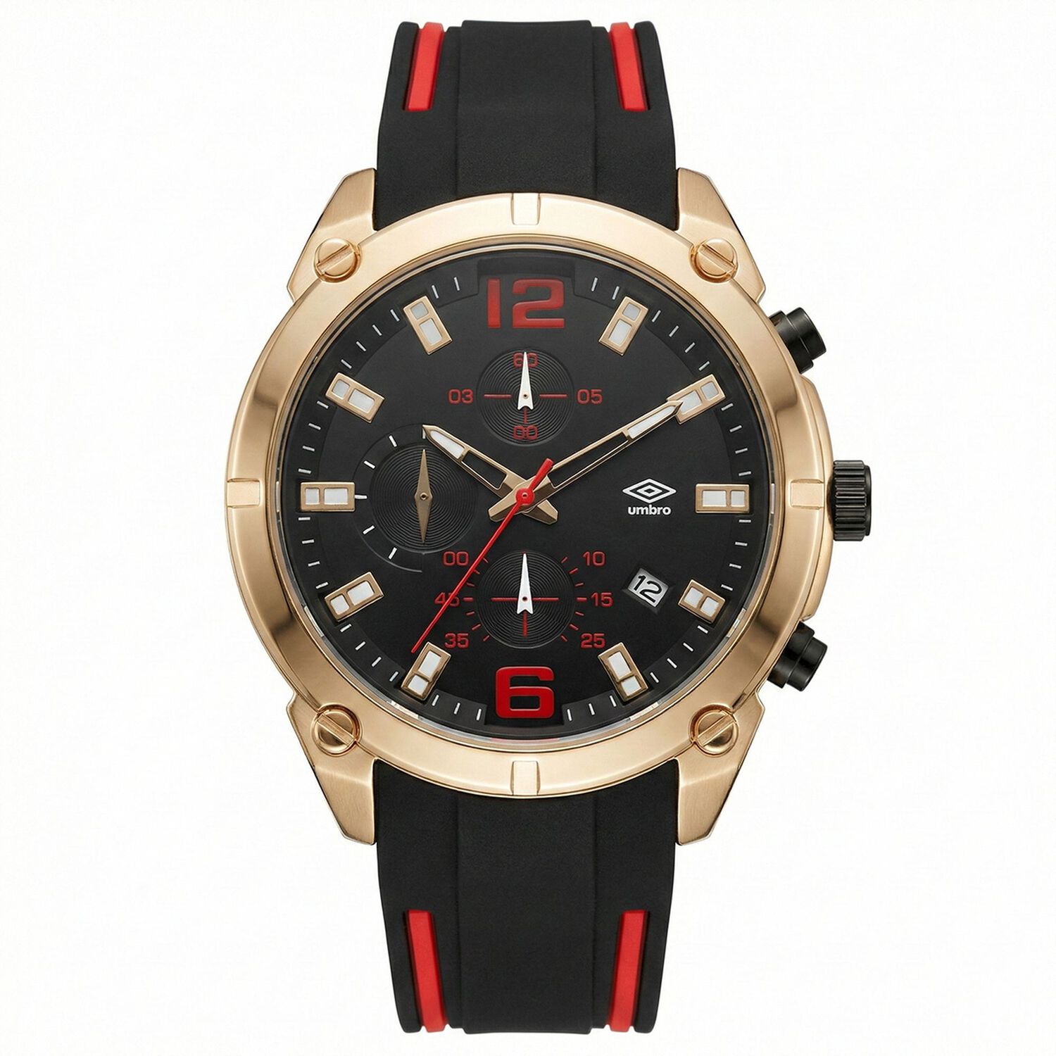 Reloj An&aacute;logo Hombre Umbro Plus Negro /rojo Umbp-1500-91 image number 0.0