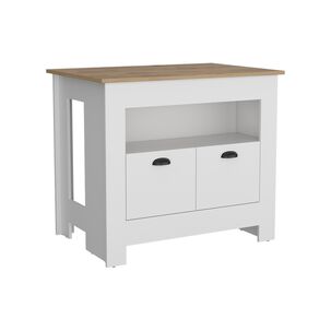 Isla De Cocina 2 Puertas Fm-005b Blanco