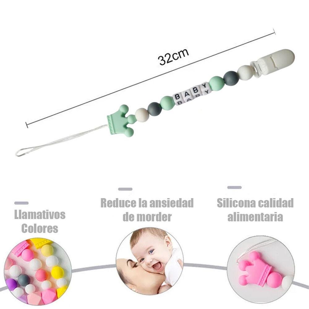 Sujeta Chupete Clip Porta Chupete Silicona Baby Afirma Tete image number 2.0