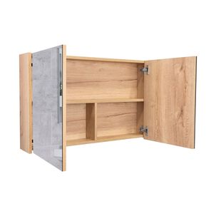 Botiquin 2 Puertas Con Espejo Fm-005c Caf&eacute; Claro