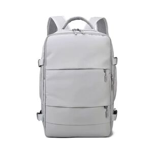 Mochila De Viaje Impermeable Gris Liso