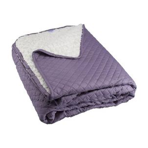Quilt Andes Sherpa Liso Morado 2 Plazas