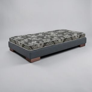 Cama 1 Plaza Box 13 Cm L190 Cm + Colchon Modelo Ideal / Con Patas De 4.5 Cm (gris)