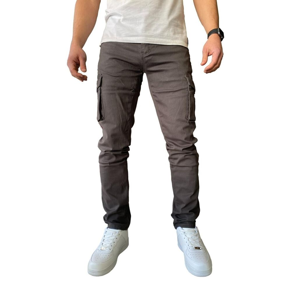 Pantal&oacute;n Cargo Slim Fit Mosaico Tela Elasticada image number 9.0