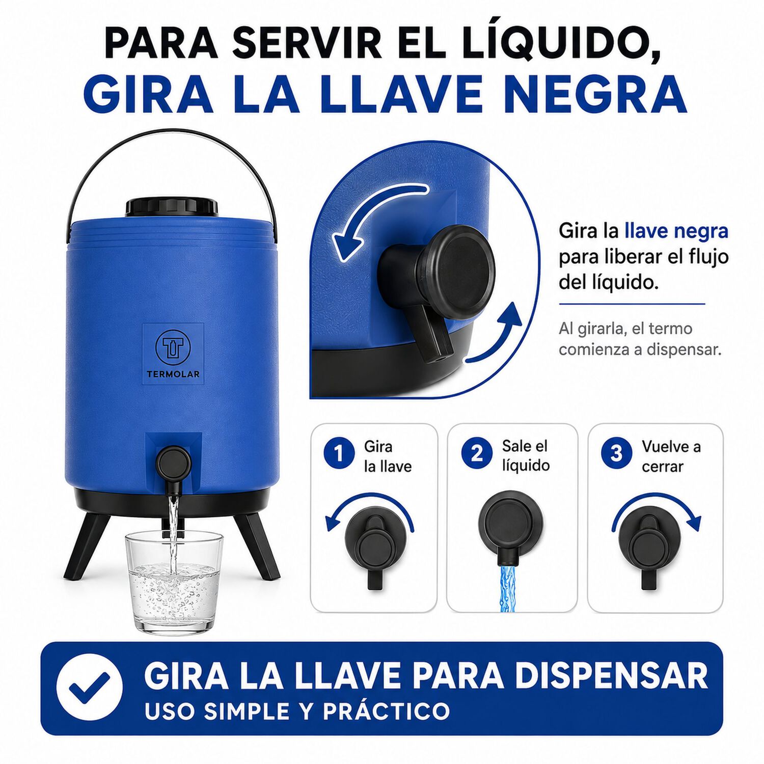 Maxi Termo De 15 Litros Termolar De Alta Eficiencia - Azul image number 4.0