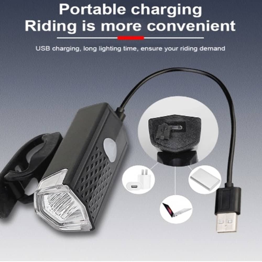 Luz Linterna Led Para Bicicleta Recargable Usb Frontal image number 3.0