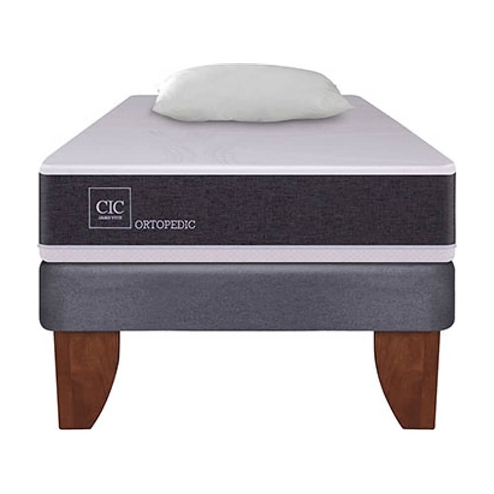 Cama Europea Cic New Ortopedic / 1 Plaza / Base Normal + Almohada image number 5.0